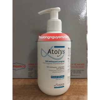 ATOLYS GEL 200ML. GEL LÀM SẠCH NHẸ NHÀNG CHO DA KHÔ VÀ NGỨA, DA NHẠY CẢM HAY DỊ ỨNG