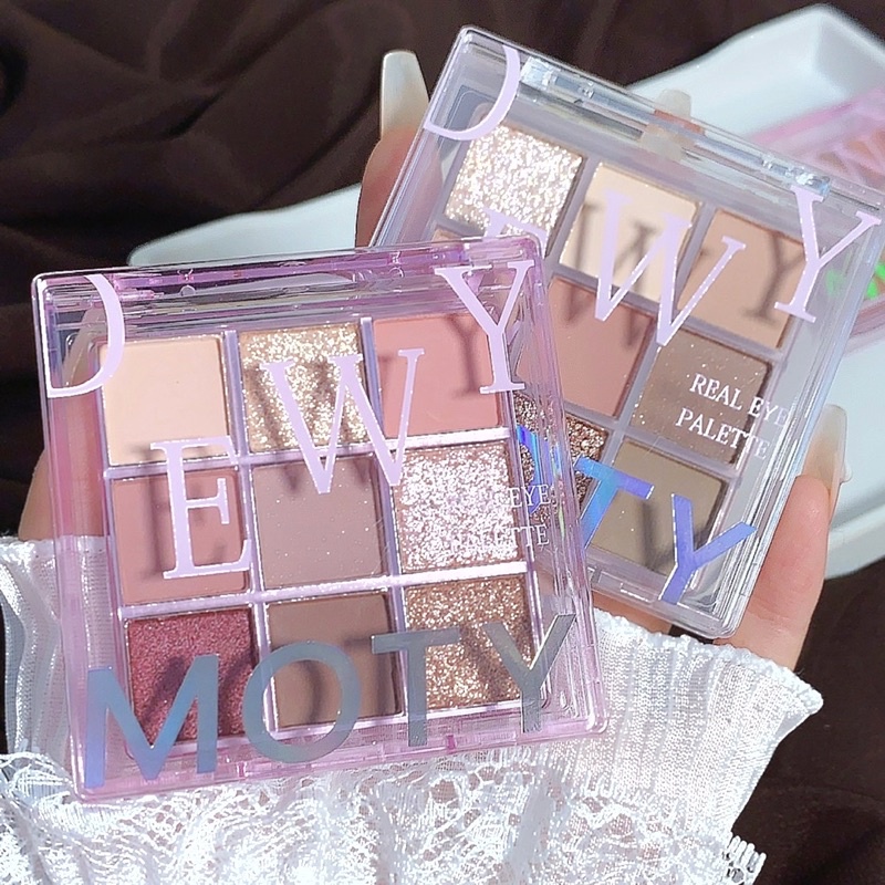 Bảng mắt 9 ô MOTY eye palette màu ấn tượng, nhũ sáng