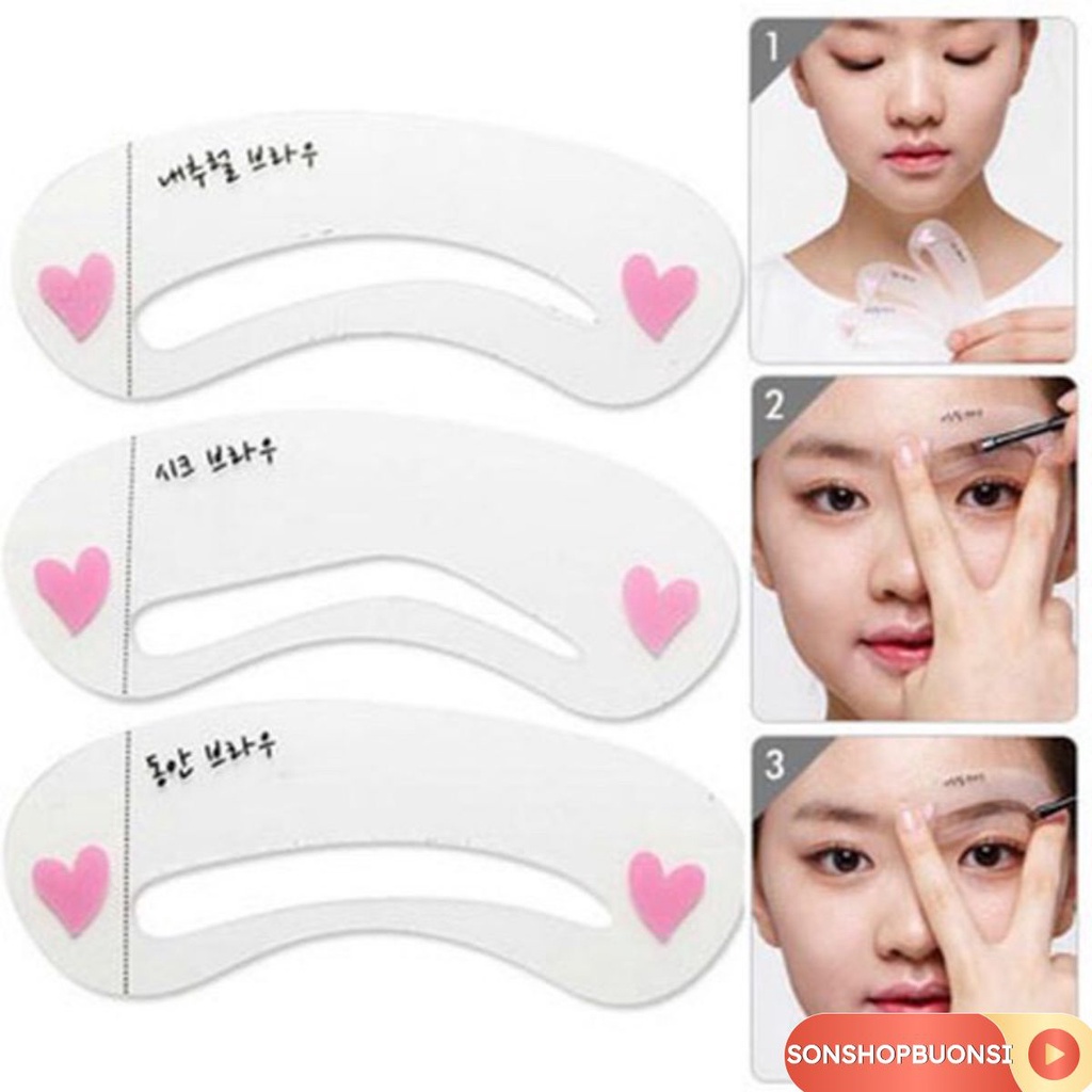 Khuôn kẻ mày hộp 3 kiểu Maycreate