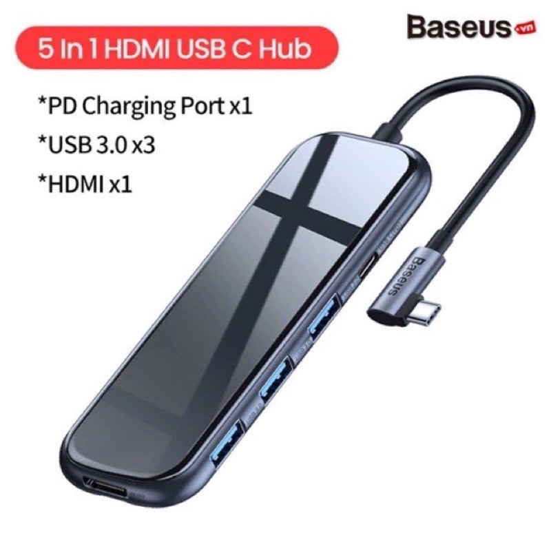 ✔HUB CHHYỂN ĐA NĂNG BASEUS SUPERLATIVE MULTIFUNCTIONAL HUB  5in1 (TYPE C to USB) - HÀNG CHÍNH HÃNG