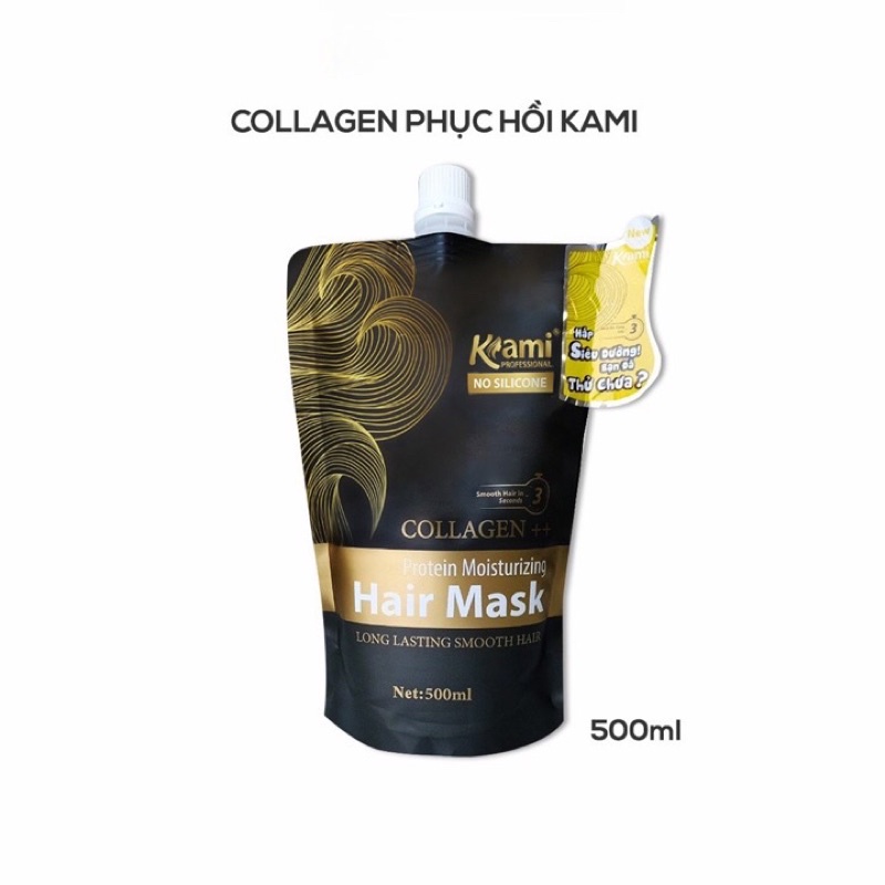 Hấp ủ tóc siêu mượt tảo biển Kami túi 500 ml NHẬT