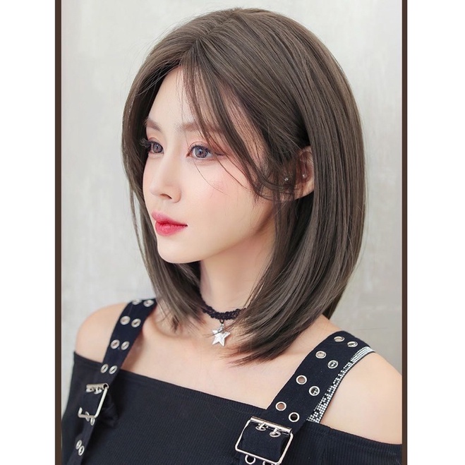 Tóc Giả Nguyên Đầu Hai Mái Cúp Lửng D119