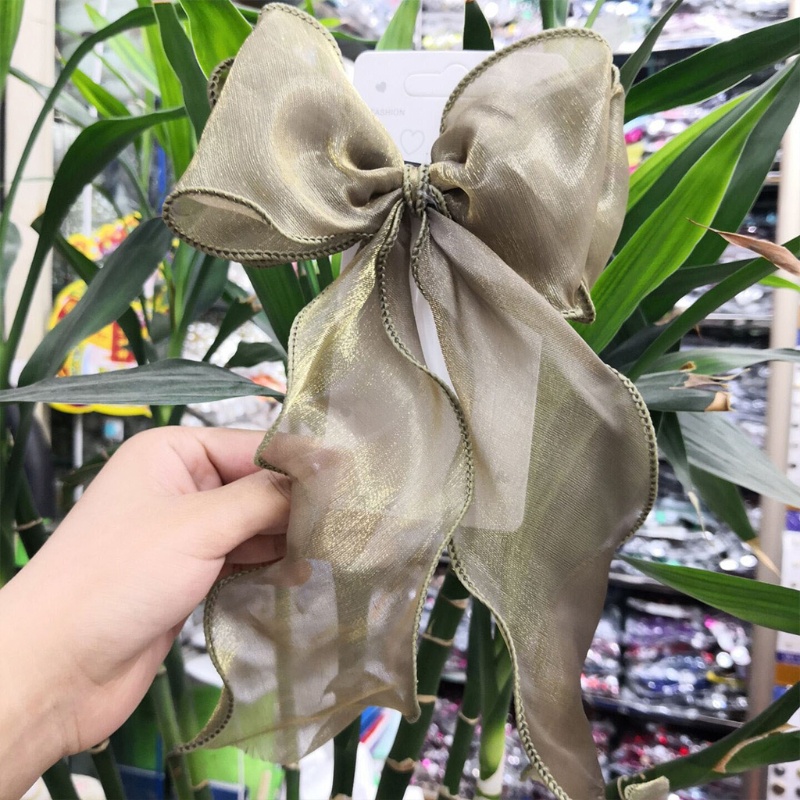 Kẹp Tóc Đính Nơ Và Ngọc Trai Cỡ Lớn Dễ Thương