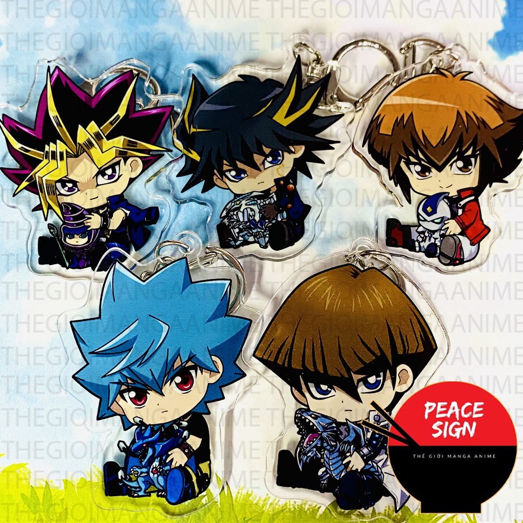 ( Mica trong acrylic ) Móc khóa in hình VUA TRÒ CHƠI YU-GI-OH! anime chibi yugioh dễ thương