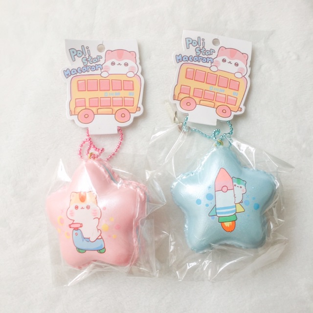 Squishy chính hãng Poli - Popular Boxes : macaron ngôi sao mini (có fix giá)