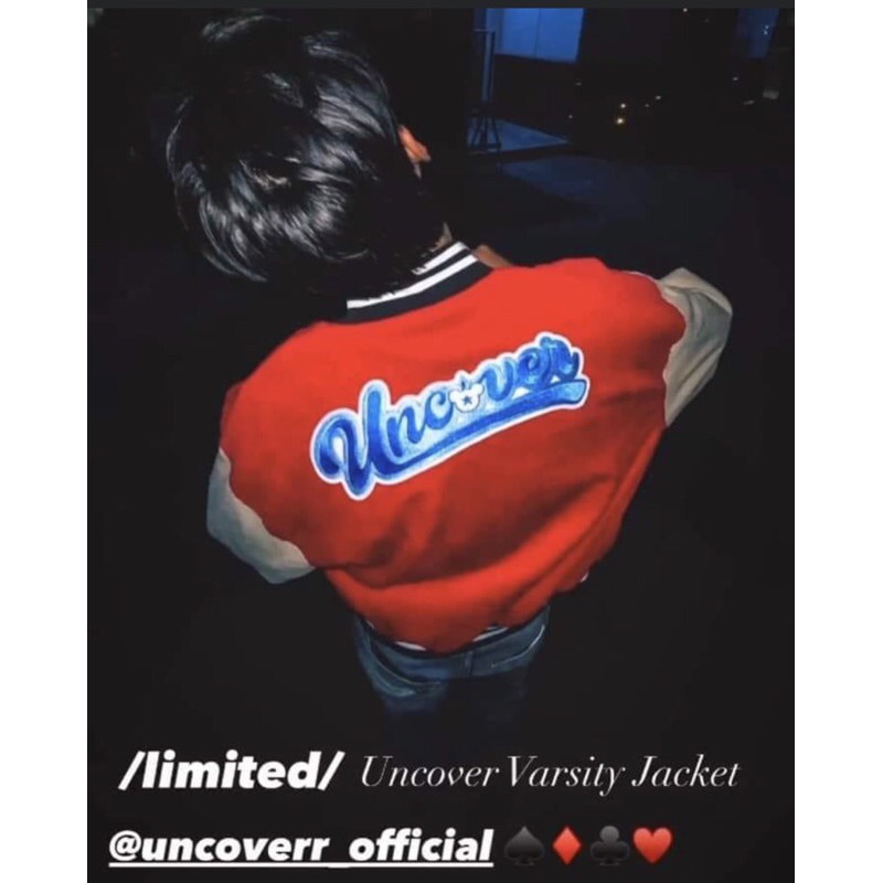 /UNCOVER/ Varsity jacket Đỏ