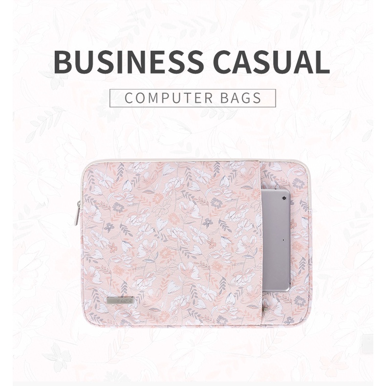 CanvasArtisan Túi đựng máy tính bảng in họa tiết hoa chống thấm nước cho Mavbook Matebook Air Pro M1 M2 11/ 12/ 13/ 14/ 15 Inch