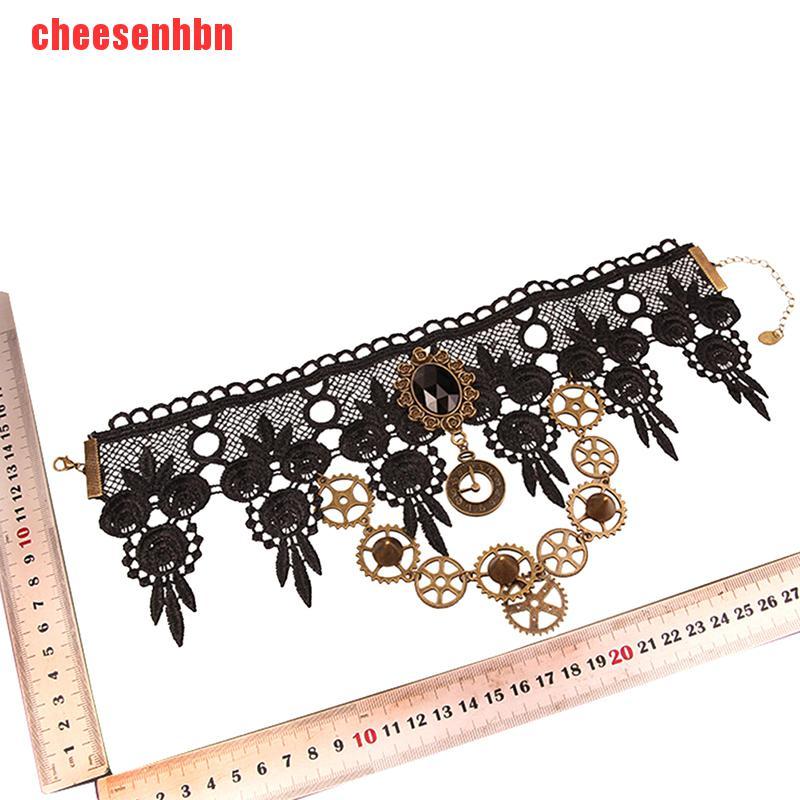 [cheesenhbn]Vintage Lace Gothic Steampunk Collar Choker Pendant Necklace Charm Jewelry Gift