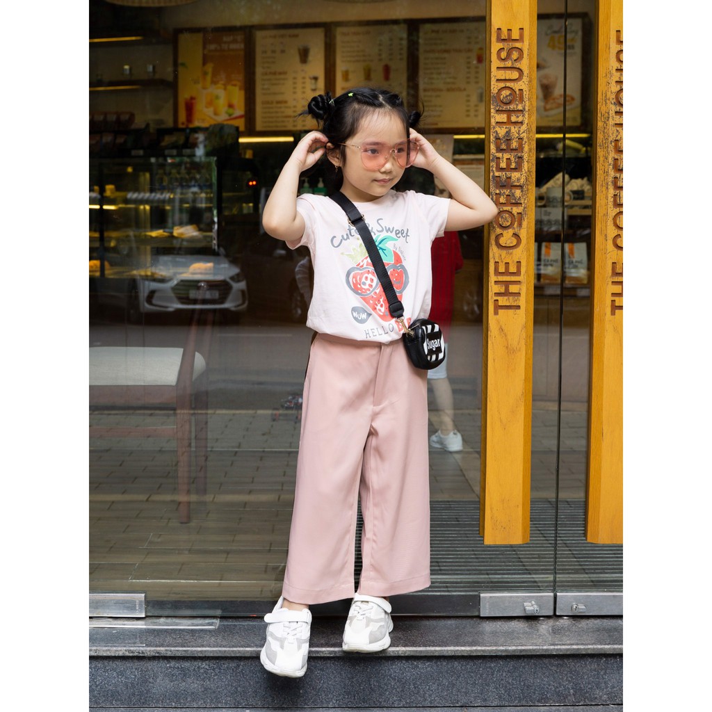 ÁO PHÔNG BÉ GÁI IN HÌNH 100% COTTON CAO CẤP