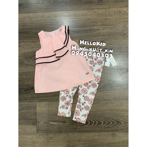 Set áo váy quần hoa cho bé