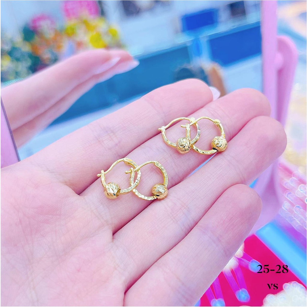 Khuyên tai nam/nữ/bé gái đơn giản Vàng bạc an chi trang sức thời trang hàn quốc trẻ trung
