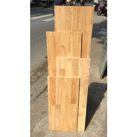 Gỗ cao su làm kệ   mặt bàn 25x80x18mm láng bóng chống nước  mối mọt