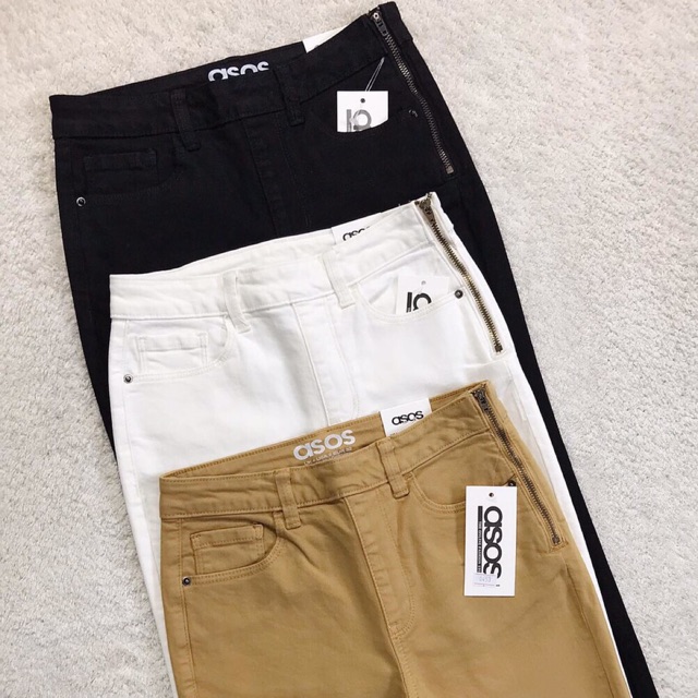 QUẦN JEAN SKINNY 9 TẤC CẠP NGANG RỐN DÂY KÉO HÔNG