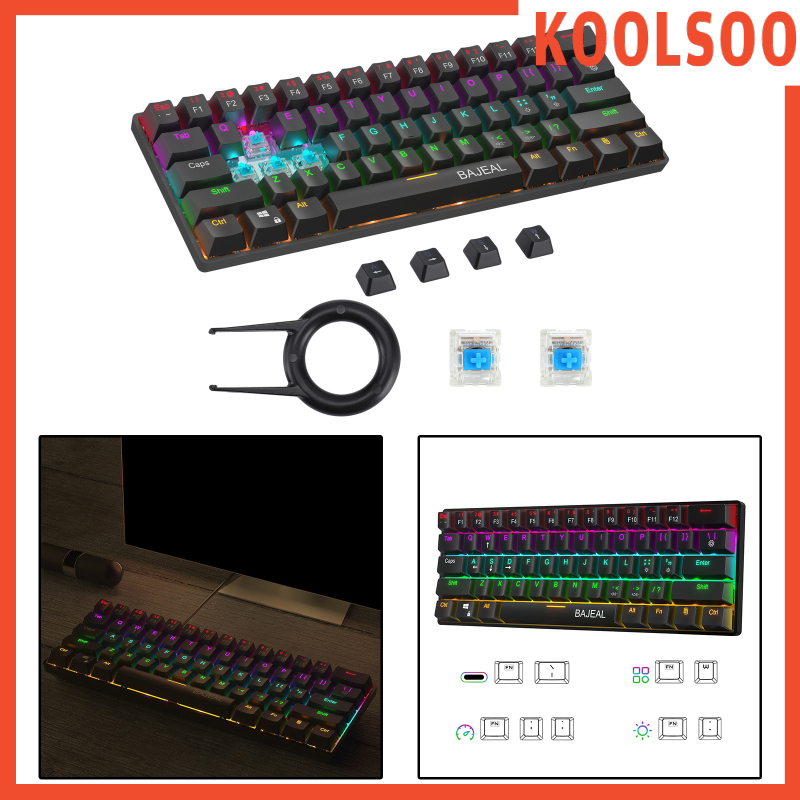 Bàn Phím Cơ Gaming 61 Phím Nhiều Màu Cho Pc Mac | BigBuy360 - bigbuy360.vn