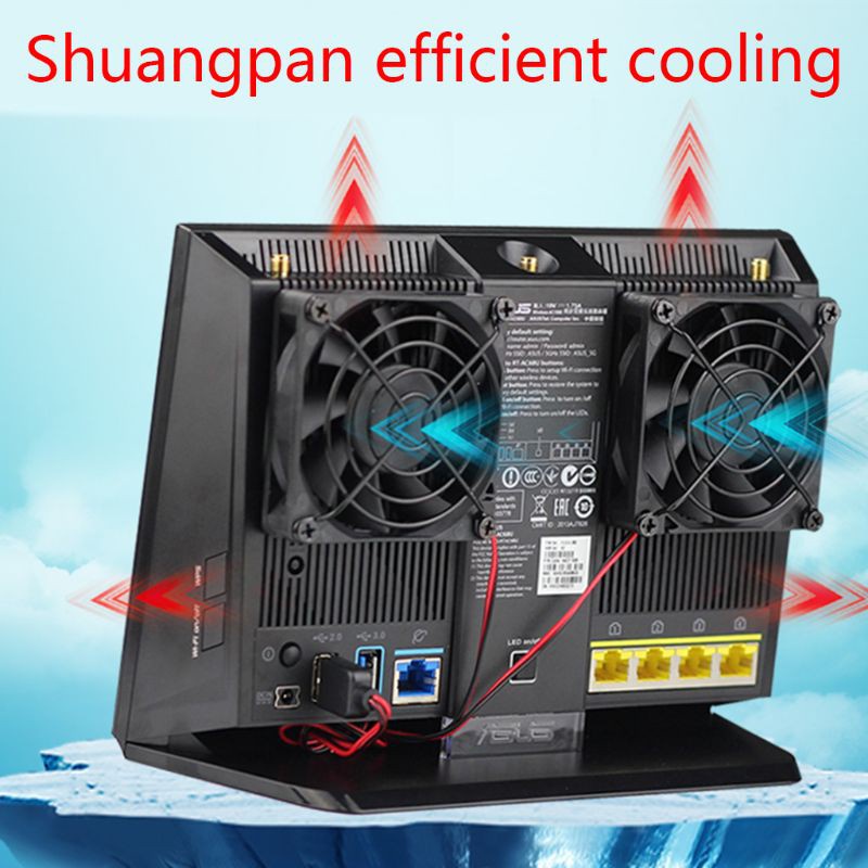 Bộ quạt tản nhiệt 7CM 5V USB Cho bộ định tuyến A-SUS RT-AC68U - ShopLinhKienM2M