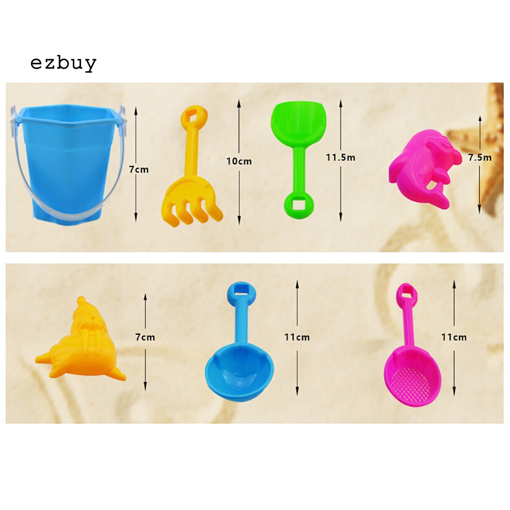Bộ 7 Món Đồ Chơi Trên Cát Biển Vui Nhộn Cho Bé Và Gia Đình