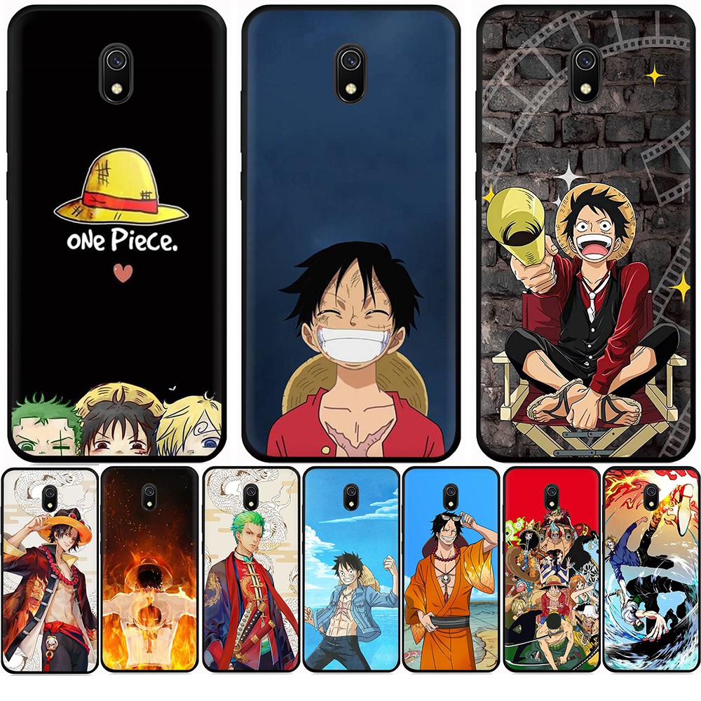 Anime One Piece Soft Black TPU Silicone Phone Case for Xiaomi Redmi S2 K20 K30 Pro Poco X2 Anti-fall Back Cover