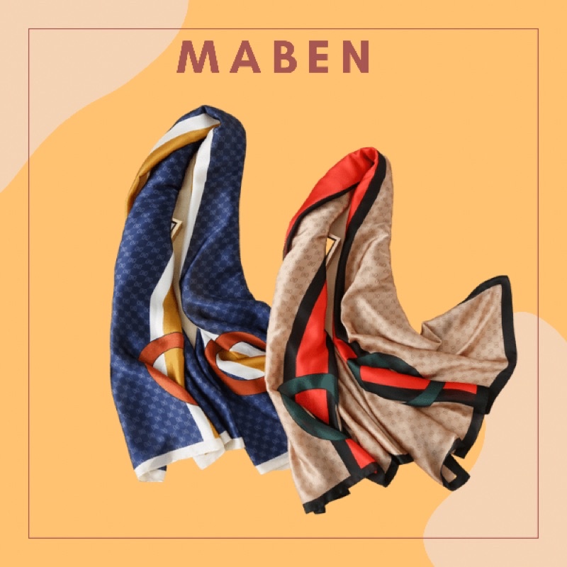 Khăn choàng cổ lụa cao cấp đi biển size 90x180cm - Maben