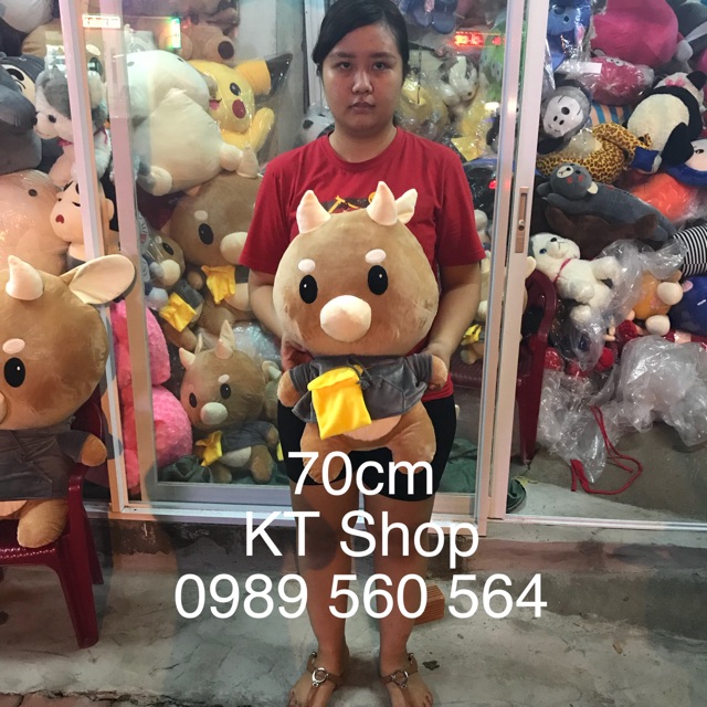 Bò chăm chỉ phim"Thư kí Kim sao thế" size 70cm(chiều cao thật)Hàng sẵn.Ảnh thật ở cuối