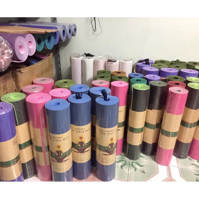 THẢM TẬP YOGA-GYM 2 LỚP CAO CẤP-KÈM TÚI ĐỰNG TIỆN LỢI
