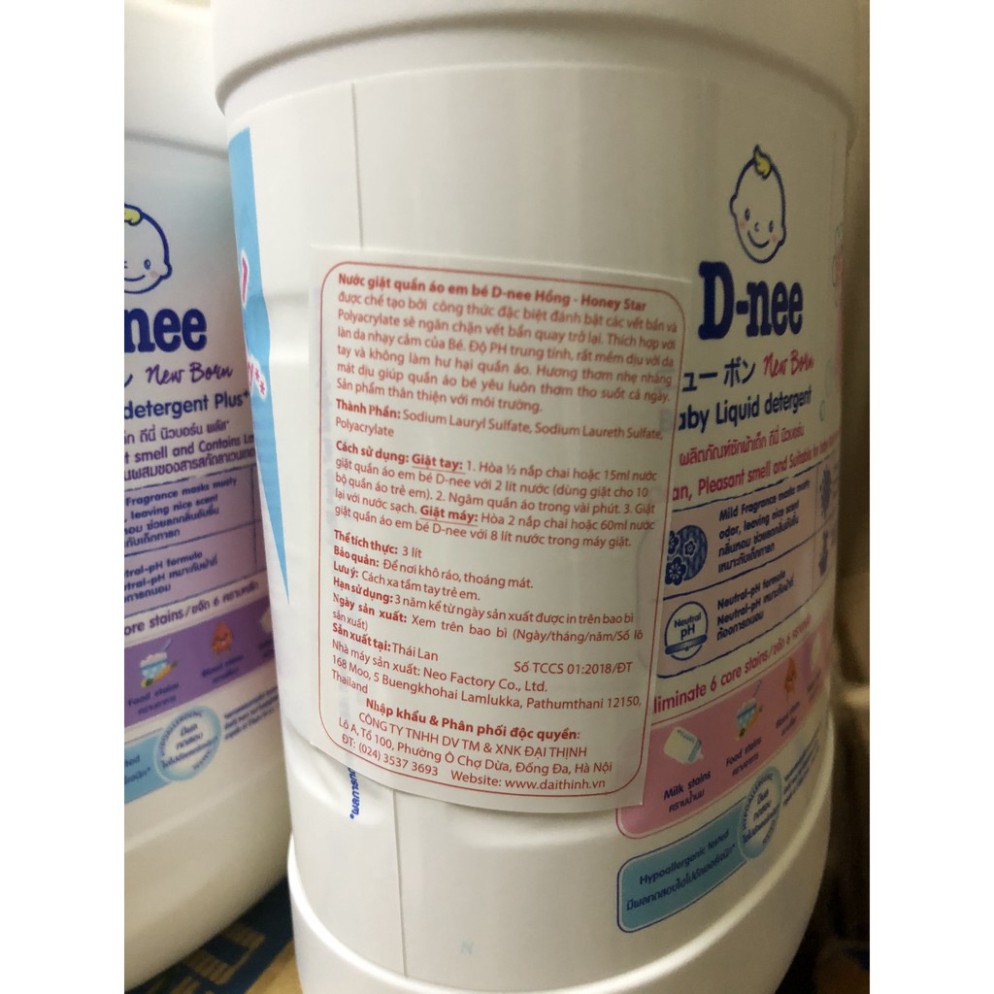 [ HÀ NỘI ] Nước Giặt Dnee Thái Lan 3000ml Chính Hãng Công Ty Đại Thịnh