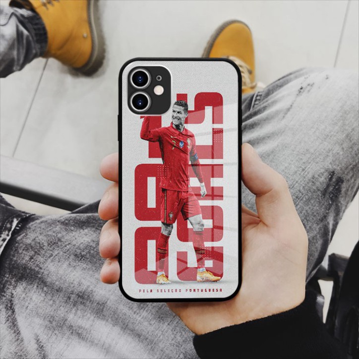 Ốp kính cường lực CR7 C.Ronaldo siêu nhân Discount cho tất cả các đời Iphone năm 2021 OK-FOO20010244