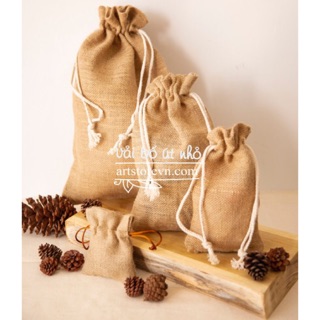 Túi vải bố thô có dây rút nhiều kích cỡ