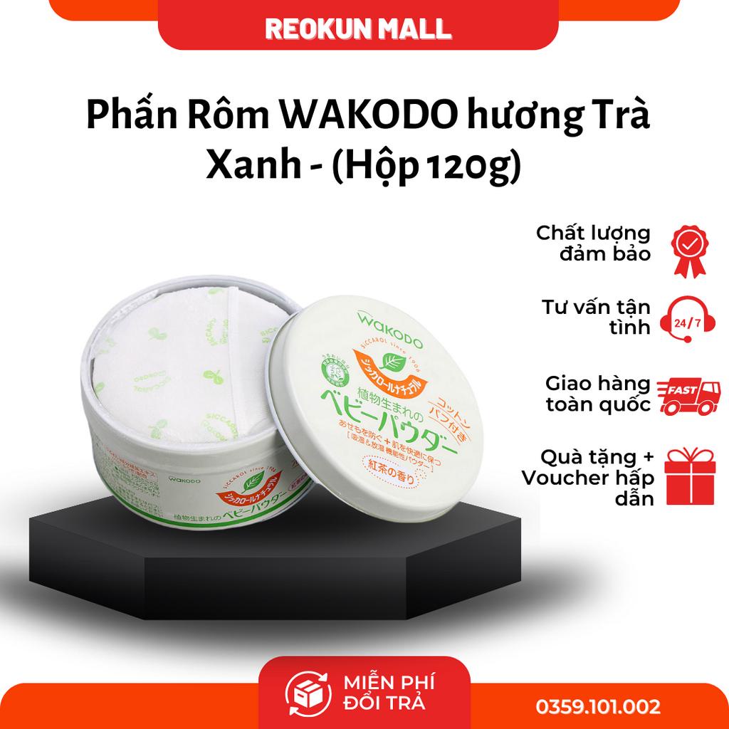 Phấn Rôm Nhật Bản Wakodo 120g - Trà Xanh Cho Bé