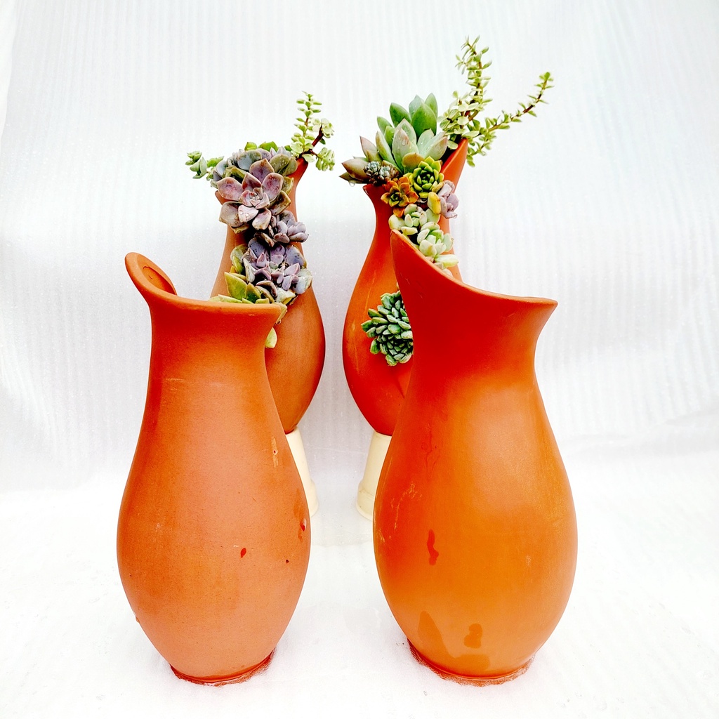 Chậu đất nung, Chậu sen đá - Bình hoa 825, miệng chậu 8cm, chiều cao 25cm [BESTSELLERS]