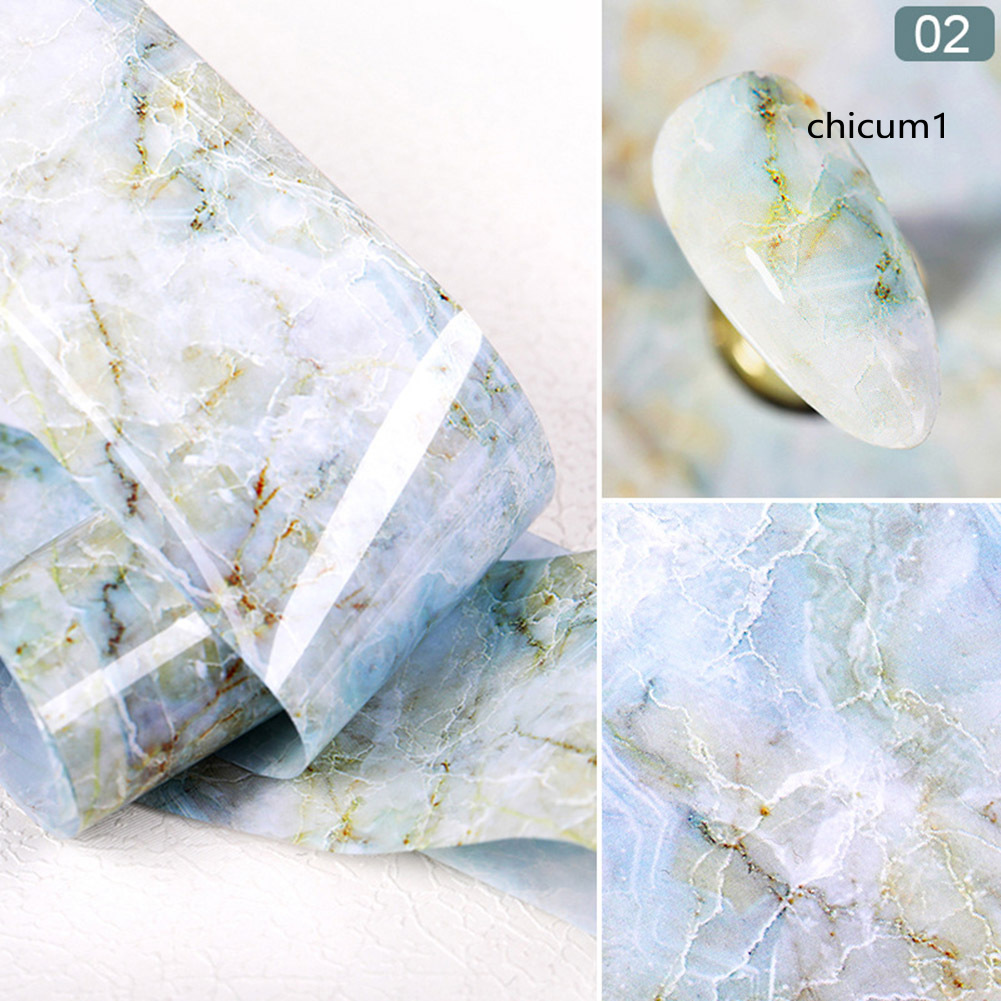 [Hàng mới về] Nhãn dán trang trí móng nghệ thuật họa tiết vân đá cẩm thạch nhiều màu sắc