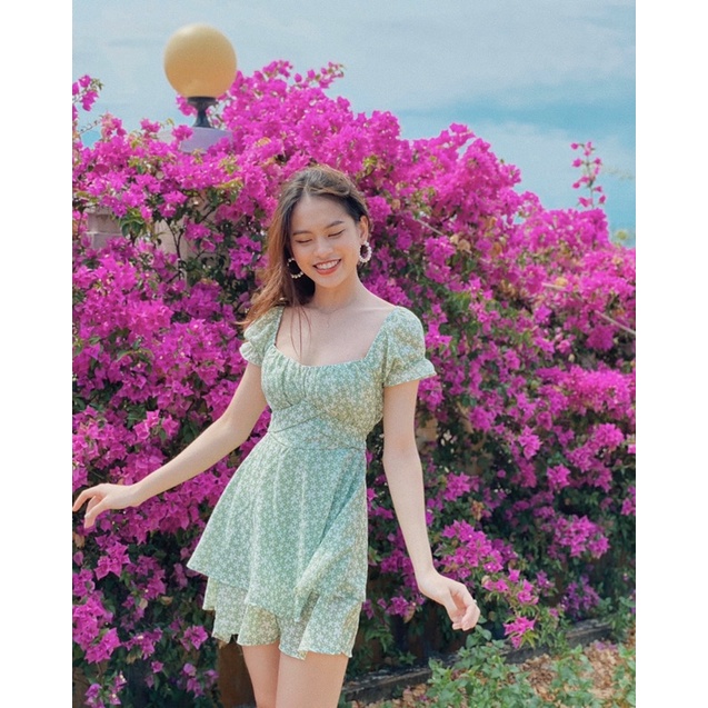 Jumsuit hoa hai tầng  REVER CLOTHINGS Mimosa Jumsuit