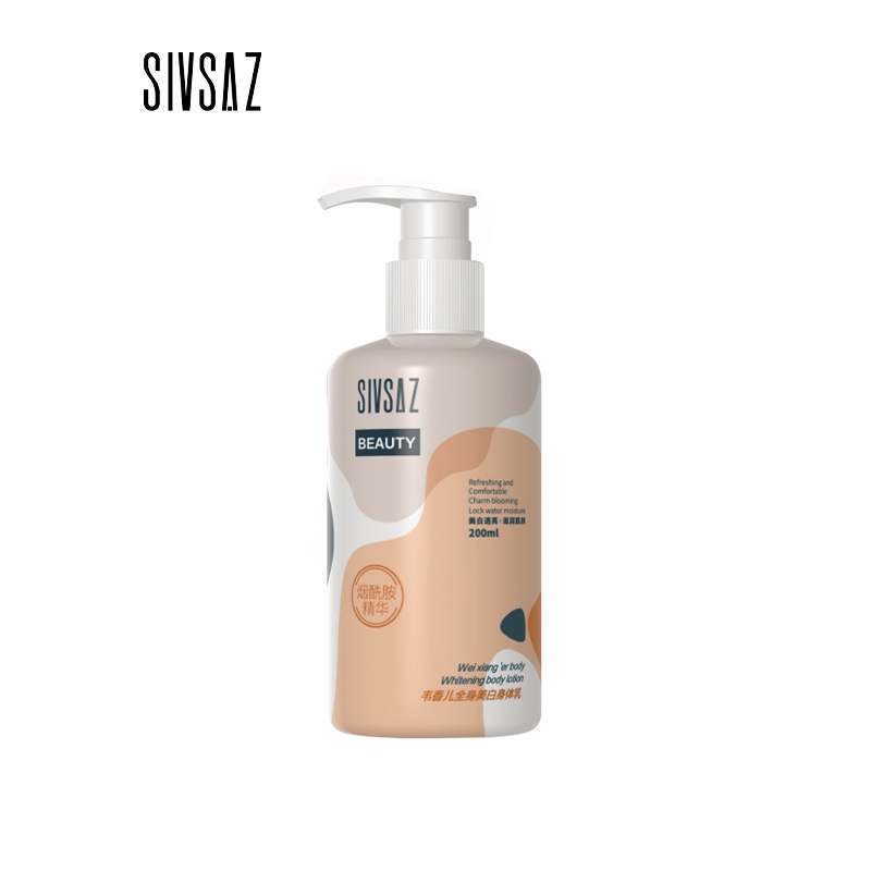 Sữa dưỡng thể SIVSAZ cấp ẩm dưỡng trắng lưu hương lâu dài trẻ hóa da cho nữ 200ml