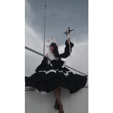 Cosplay Nữ Thần Full set Custom + Vương miện + Trượng + Vớ + Giày + Phụ kiện | BigBuy360 - bigbuy360.vn