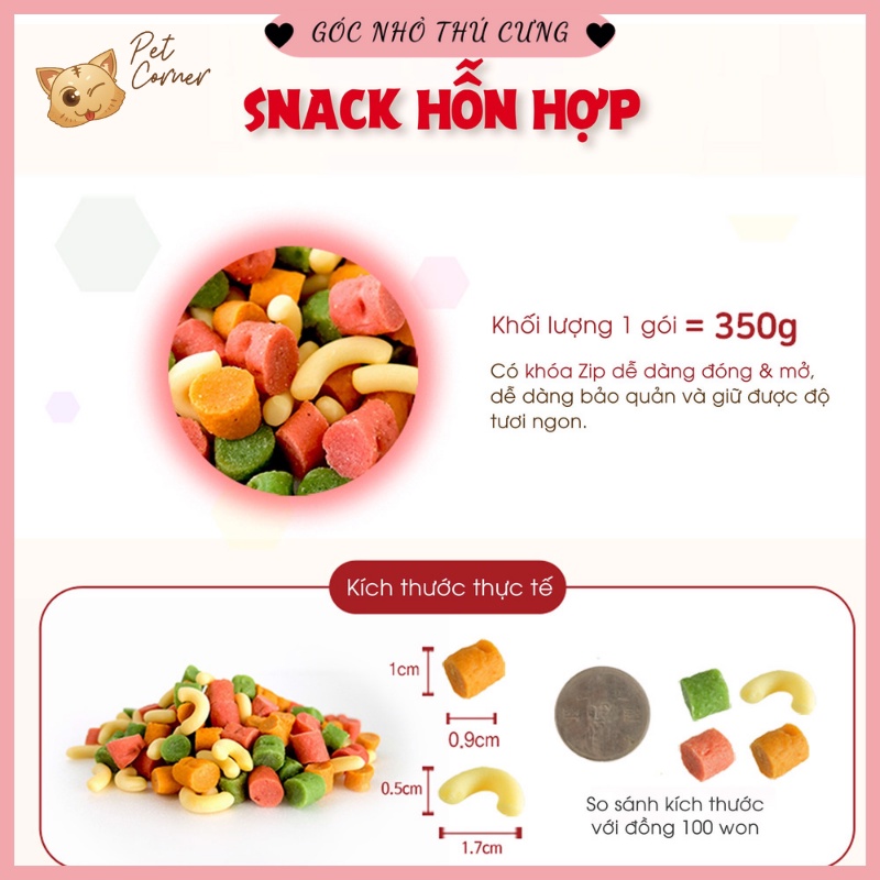 Snack hỗn hợp Bowwow - Bánh thưởng dạng mềm cho chó mèo