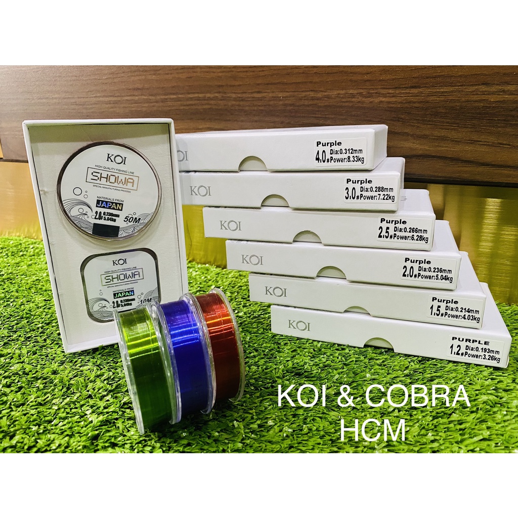 Dây Trục KOI Showa Size 1.2-4.0, dây câu cá chuyên phi