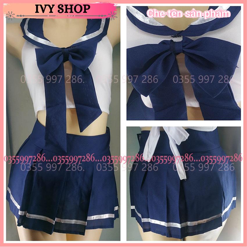 Bộ ngủ cosplay nữ sinh nhật bản sexy cổ  nơ hở lưng TT007 - Ivyshop Official | WebRaoVat - webraovat.net.vn