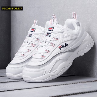 (SIÊU ĐẸP) Giày thể thao FILA RAY trắng phản quang