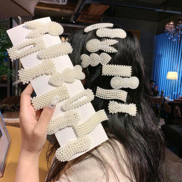 Kẹp Tóc Ngọc Trai Nhiều Mẫu Kiểu Dáng Nhẹ Nhàng Nữ Tính - Combo 20 Cái