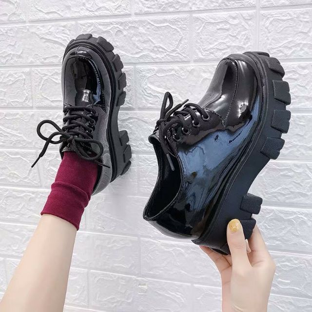 (Sẵn đủ size) 🔥 Giày oxford da PU độn đế 5cm thời thượng - 4 ảnh thật cuối | BigBuy360 - bigbuy360.vn