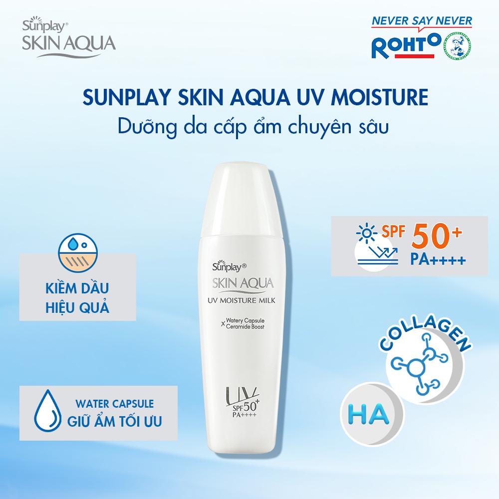 Sữa chống nắng dưỡng da ẩm mịn Sunplay Skin Aqua UV Moisture Milk SPF50+, PA++++ 30g