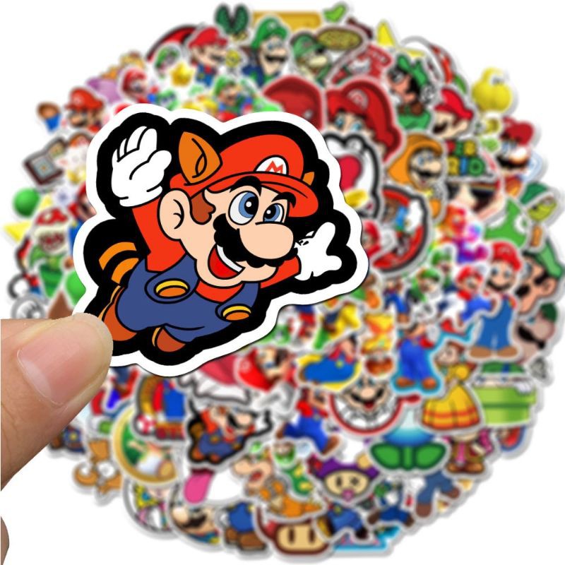 Hình Dán Sticker MARIO Chống Thấm Nước