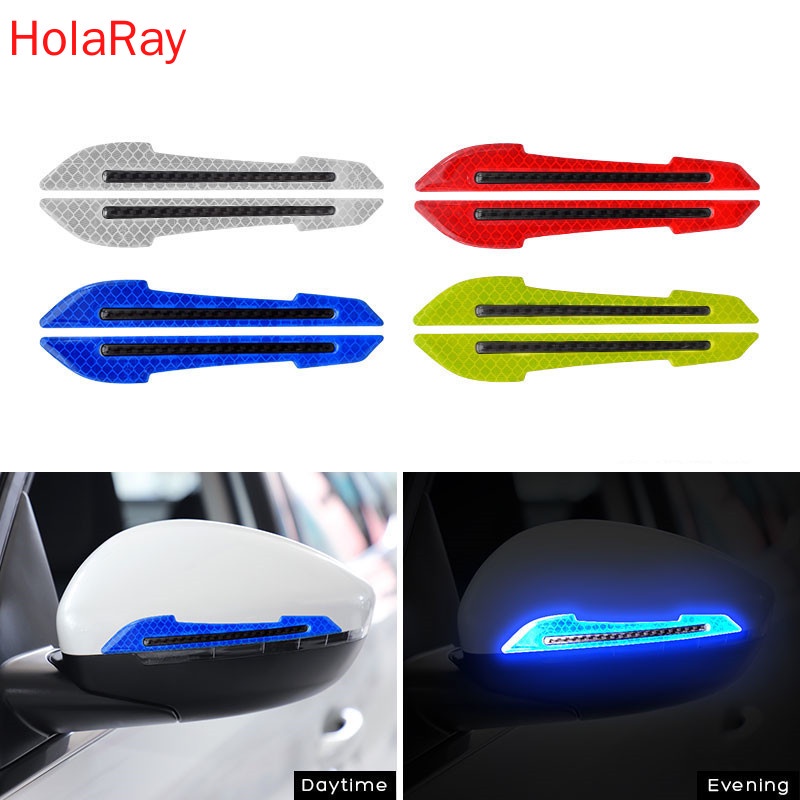 Bộ 2 Miếng Dán Trang Trí Kính Chiếu Hậu Xe Hơi Phản Quang 3D Cảnh Báo An Toàn