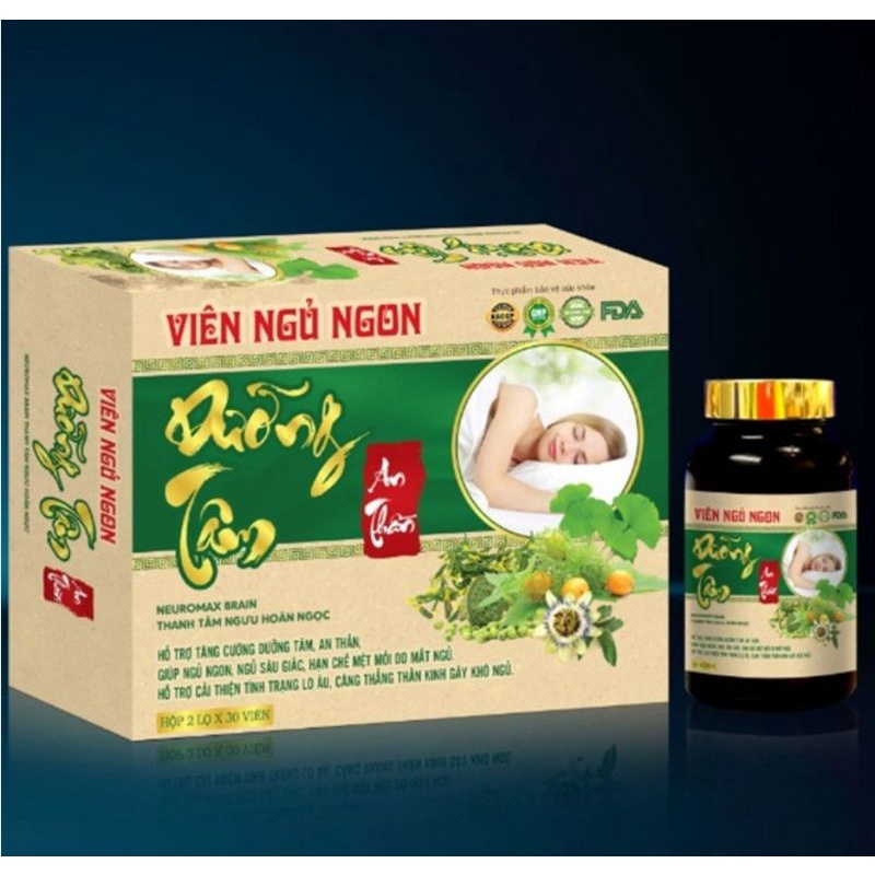 《Hộp gồm 2 lọ x30v》Viên ăn ngủ ngon dưỡng tâm an thần