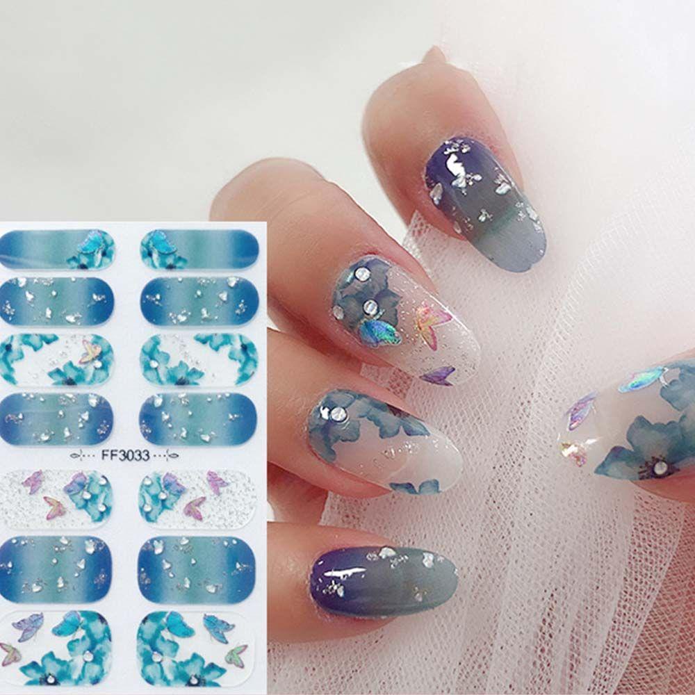 QQMALL Miếng Dán Trang Trí Móng Tay Tự Dính Phong Cách Nhật Bản Thời Trang Dành Cho Nữ