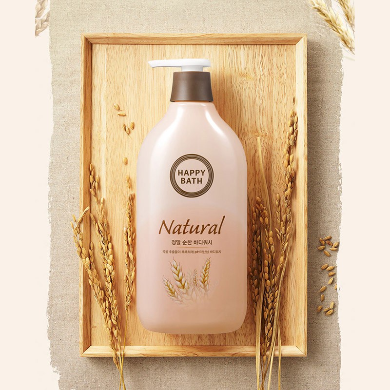 Sữa Tắm Happy Bath Natural Lúa Mạch Body Wash 900ml Hàn Quốc