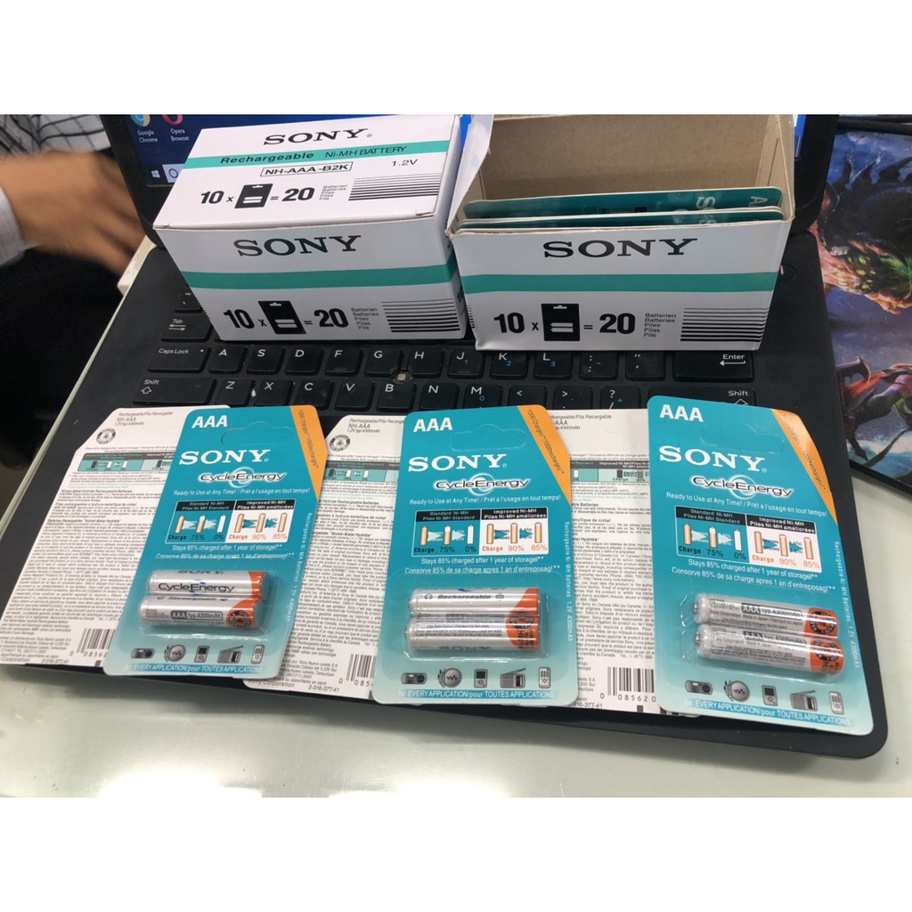 1 Hộp Pin Sạc SONY AA / AAA - Dung Lượng 4600 mAh - Sạc Đi Sạc Lại Nhiều Lần