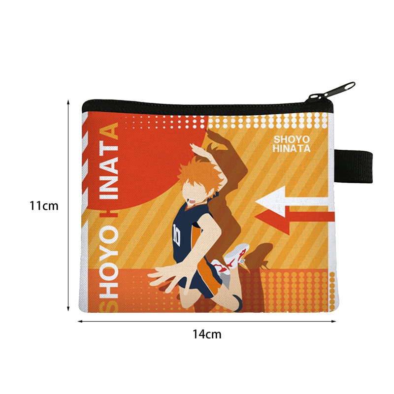 Tmdbyx Anime Haikyuu!! Ví Đựng Tiền Xu Thẻ Id Khóa Kéo Họa Tiết Hoạt Hình Cho Nam Nữ