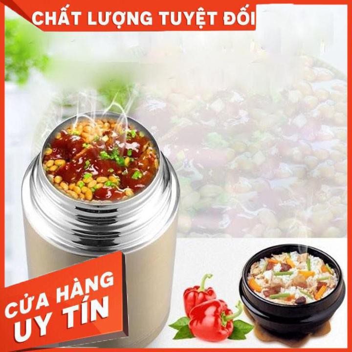 [Xả kho + free ship] Bình Ủ Cháo Cao Cấp Có Quai Xách Rút Gọn 1000ml,Tiện Dụng Với Thời Gian Giữ Ấm Lâu