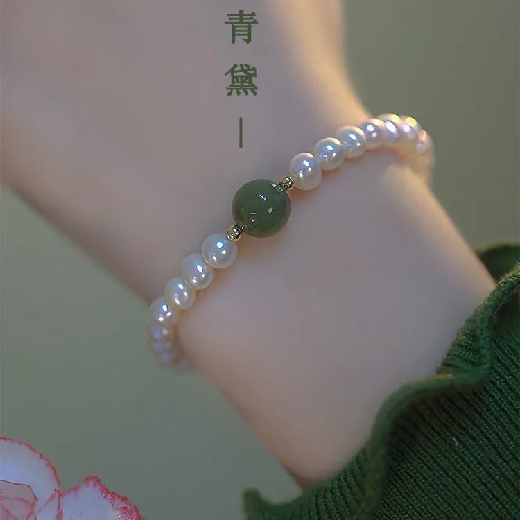 Vòng Tay Ngọc Bích Chống Nóng Phong Cách Trung Hoa Cổ Điển Cho Nữ