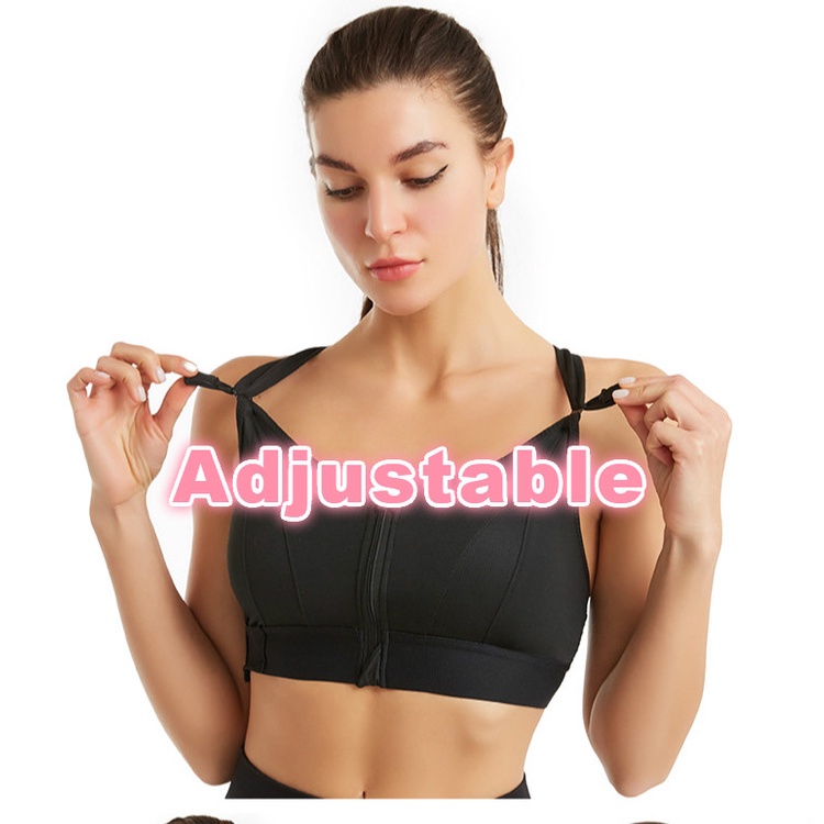 Áo Ngực Thể Thao Không Gọng Khóa Kéo Trước Plus Size S-5XL